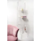 Vægreol i gennemsigtigt plexiglasdesign op til 4 elementer - Trezza Viadurini