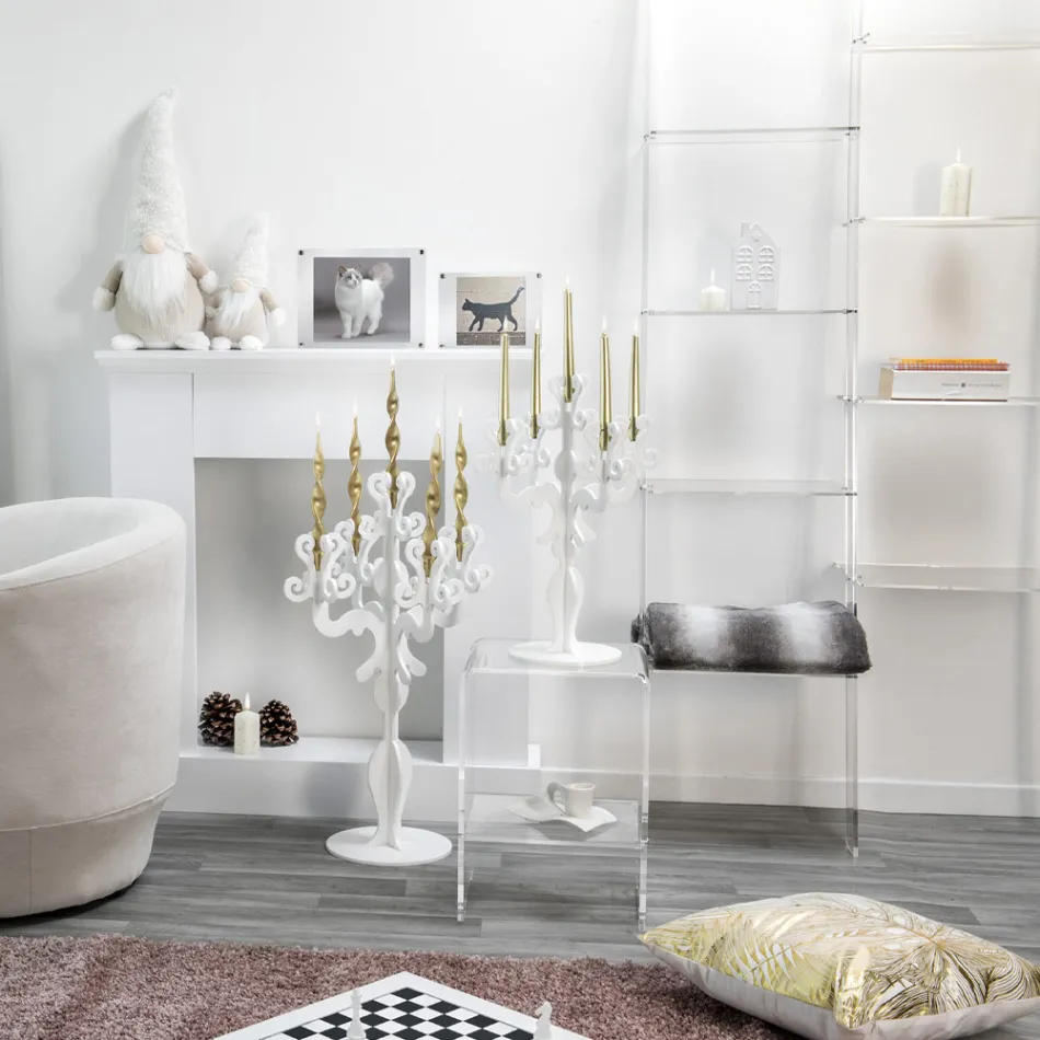 Transparent plexiglas væg reol design op til 4 elementer - Trezza Viadurini