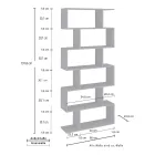 Lodret Design Væg Bogreol Stue i Træ 3 Finishes - Minetta Viadurini