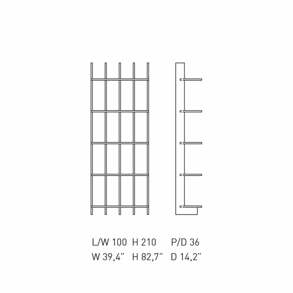 Shabby Chic vægreol i design hvid asketræ - Babele Viadurini