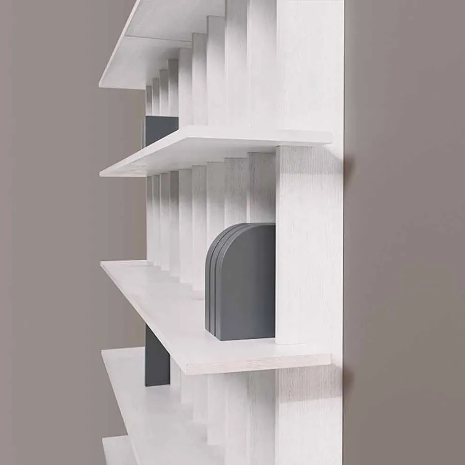 Shabby Chic vægreol i design hvid asketræ - Babele Viadurini