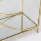 Lav stål reol og 3 glashylder Elegant design - Noralea Viadurini