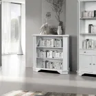 Reol med 3 åbne rum i fineret træ lavet i Italien - Epona Viadurini