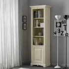 Reol med 4 rum og 1 dør lavet af træ Made in Italy - Lofn Viadurini