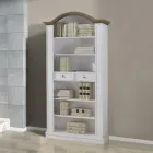 Reol med 6 åbne rum og 2 skuffer Made in Italy - Flora Viadurini