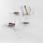 Bogreol hvid moderne design Carol Wall, lavet i Italien Viadurini