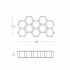 Slide Hexa farvet væg bogreol i Italien Viadurini