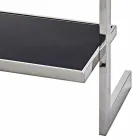 Bogreol væg stål og glas design 60x180x44cm Tafre Viadurini