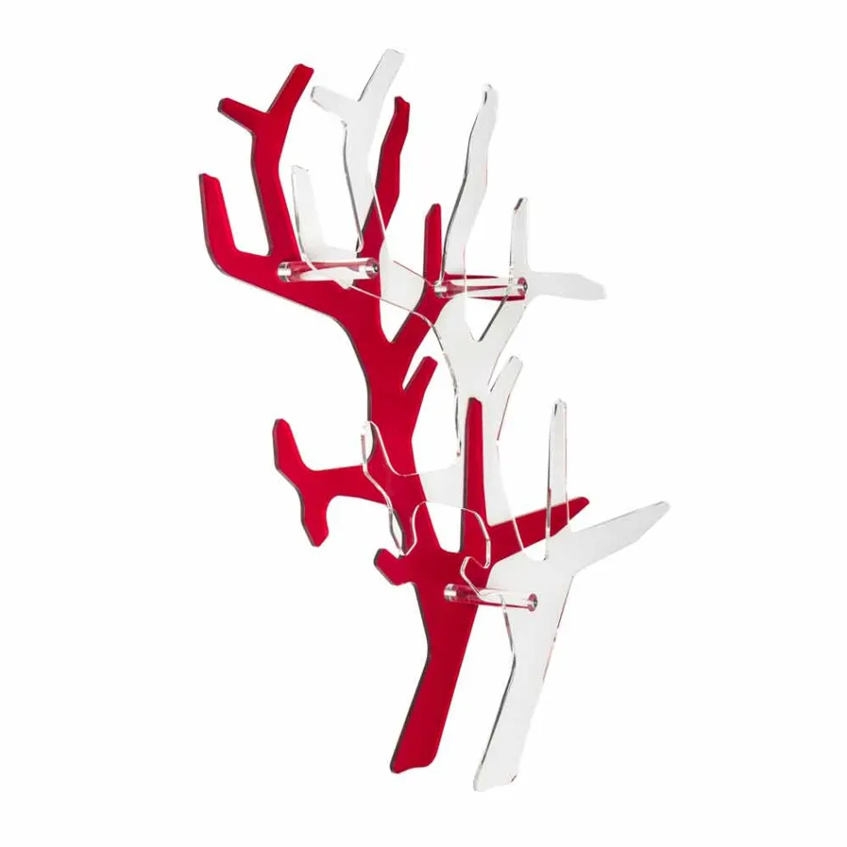 Library of rød moderne design Carol Wall, lavet i Italien Viadurini