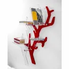 Library of rød moderne design Carol Wall, lavet i Italien Viadurini