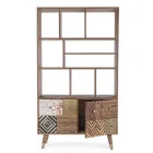 Stue reol i mangotræ og Homemotion genbrugsdøre - Auriel Viadurini