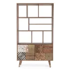 Stue reol i mangotræ og Homemotion genbrugsdøre - Auriel Viadurini