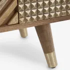 Stue reol i mangotræ og Homemotion genbrugsdøre - Auriel Viadurini