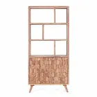 Vintage hylde i gulv i træ og stål - Ventador Viadurini