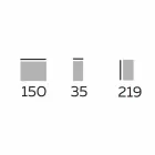 Designgulv bogreol i træ med stentøjstoppe fremstillet i Italien - Aspide Viadurini