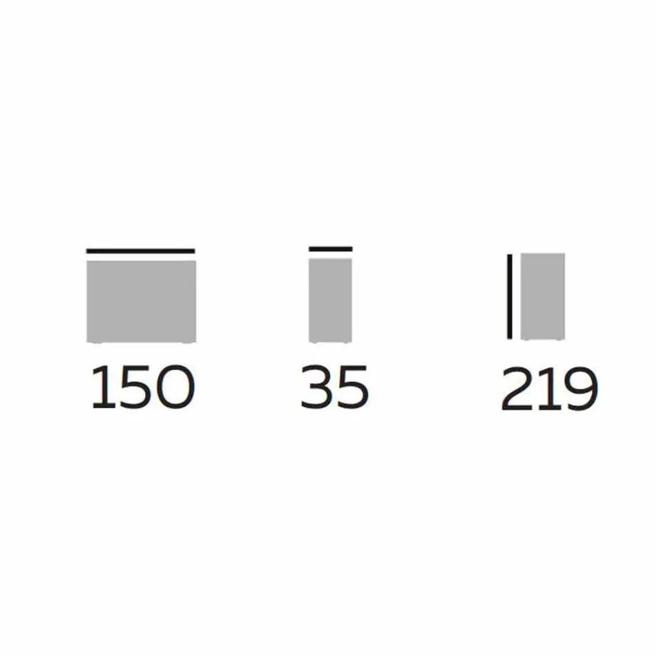 Designgulv bogreol i træ med stentøjstoppe fremstillet i Italien - Aspide Viadurini