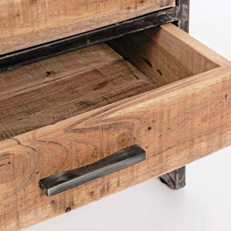 Homemotion gulvreol i malet stål med træhylder - Zompo Viadurini