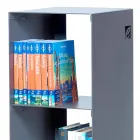 Sort, rød, hvid eller grå jern moderne gulv reol lavet i Italien - Pls Viadurini