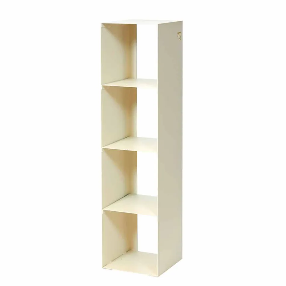 Sort, rød, hvid eller grå jern moderne gulv reol lavet i Italien - Pls Viadurini