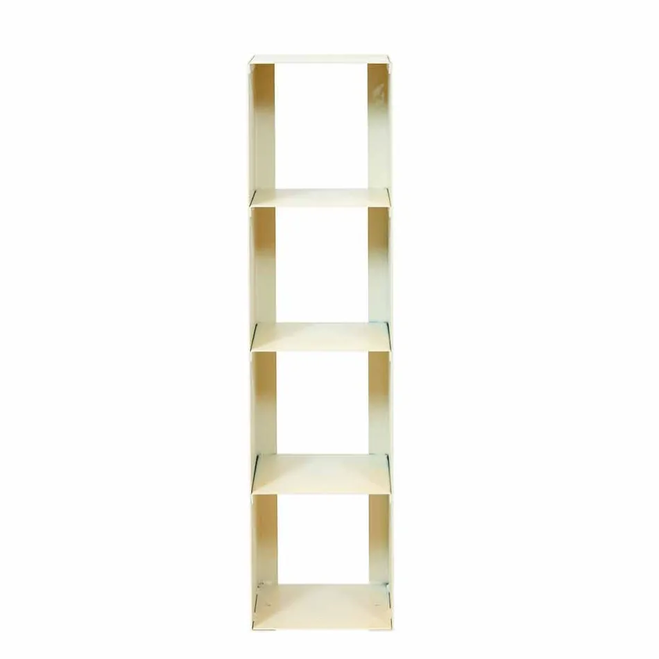 Sort, rød, hvid eller grå jern moderne gulv reol lavet i Italien - Pls Viadurini