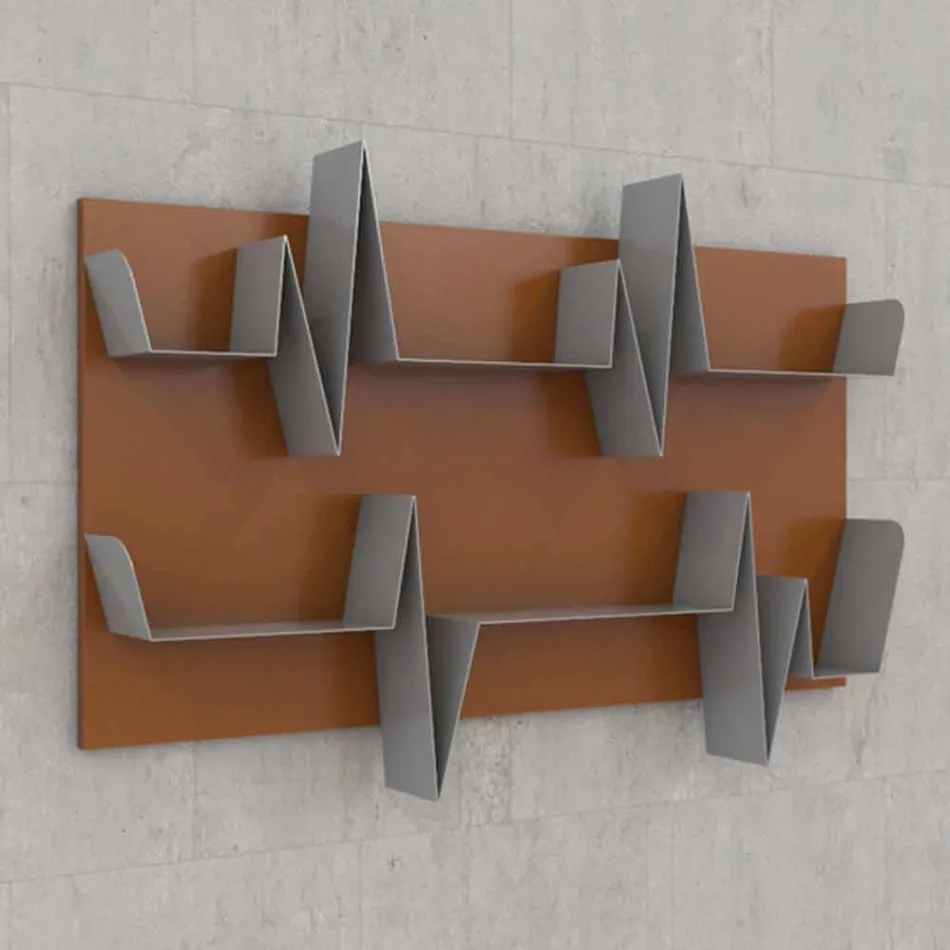 Bibliotek Design Battikuore 130x87 (2 hylder) Mabele Viadurini