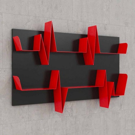 Bibliotek Design Battikuore 130x87 (2 hylder) Mabele Viadurini