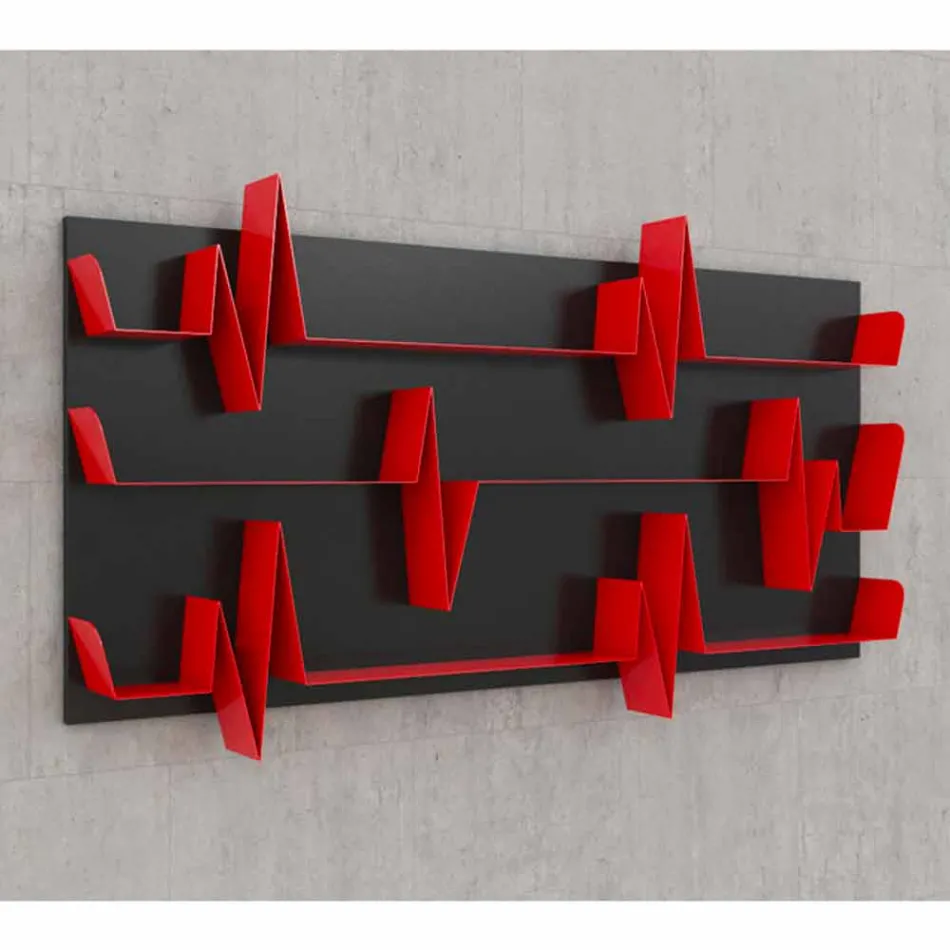 Bibliotek Design Battikuore 186x101 (3 hylder) Mabele Viadurini