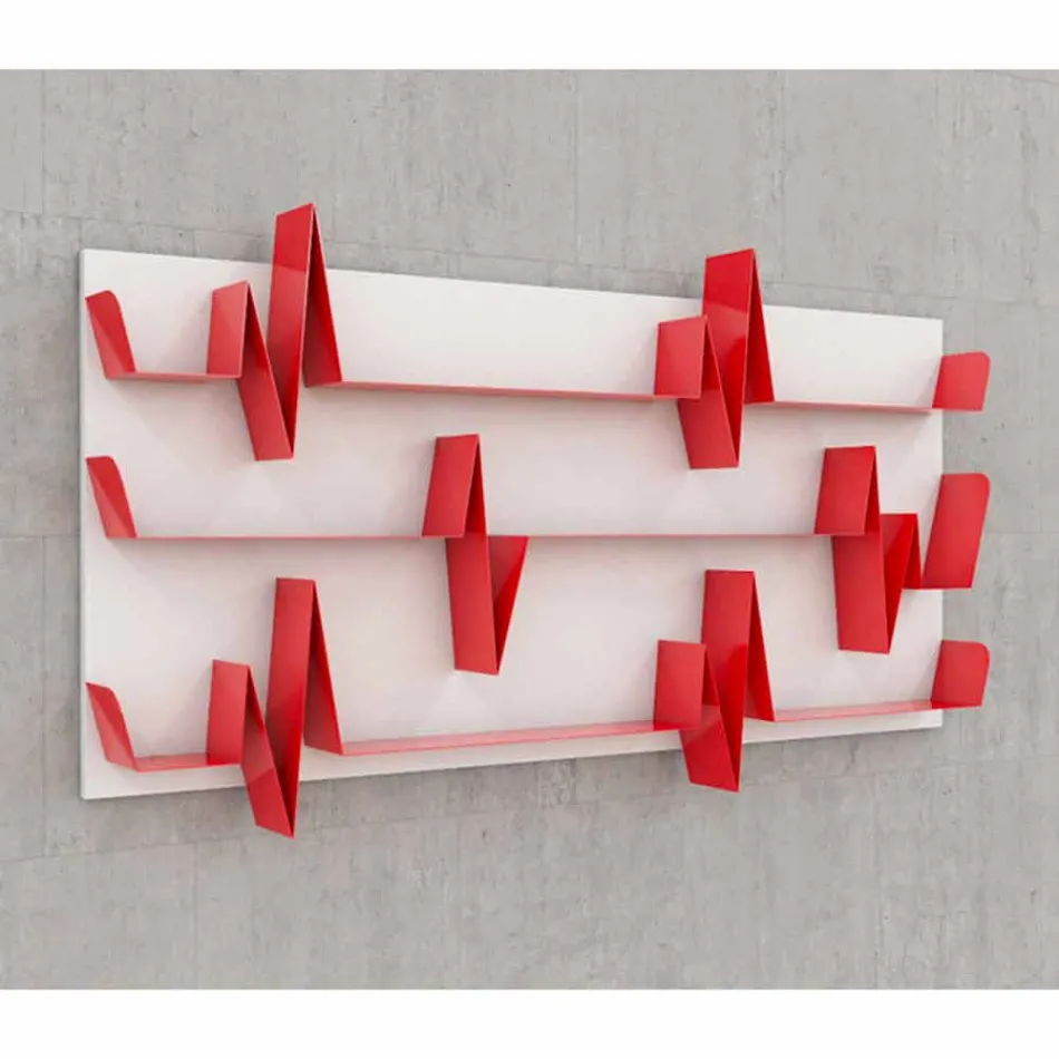 Bibliotek Design Battikuore 186x101 (3 hylder) Mabele Viadurini