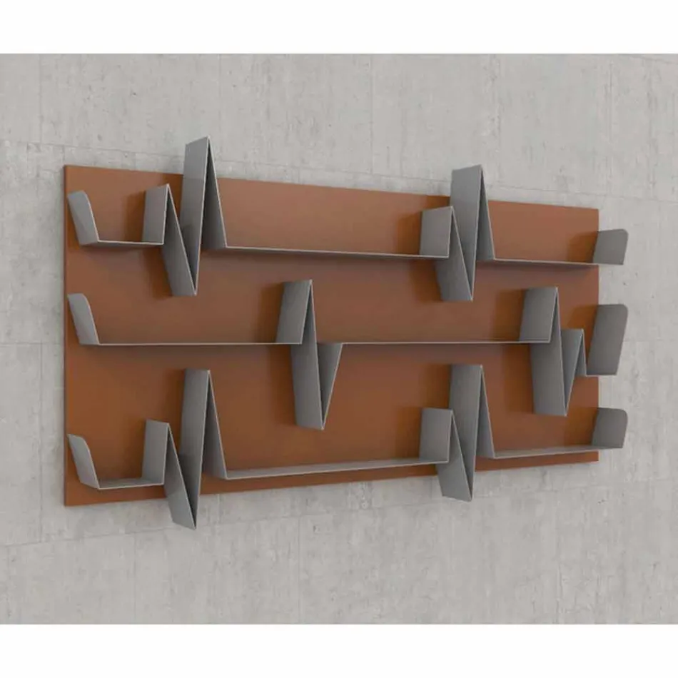 Bibliotek Design Battikuore 186x101 (3 hylder) Mabele Viadurini