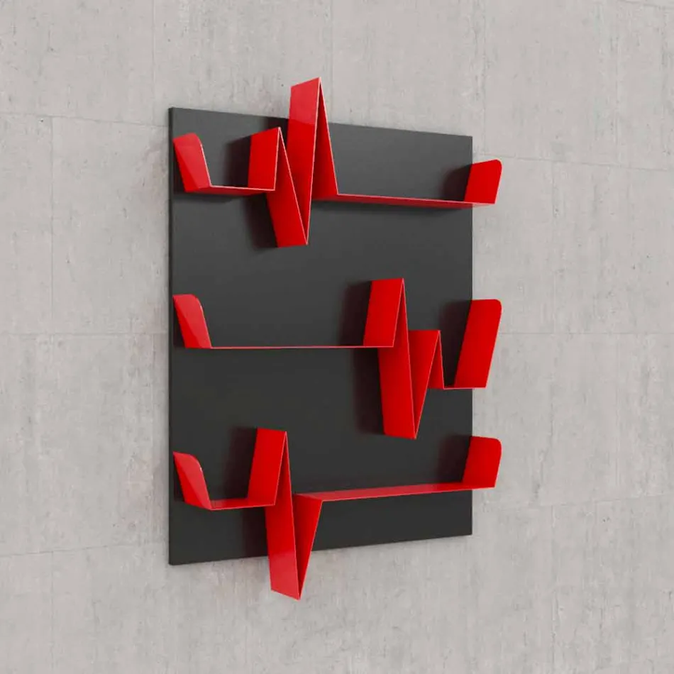 Bibliotek Design Battikuore 90x127 (3 hylder) Mabele Viadurini