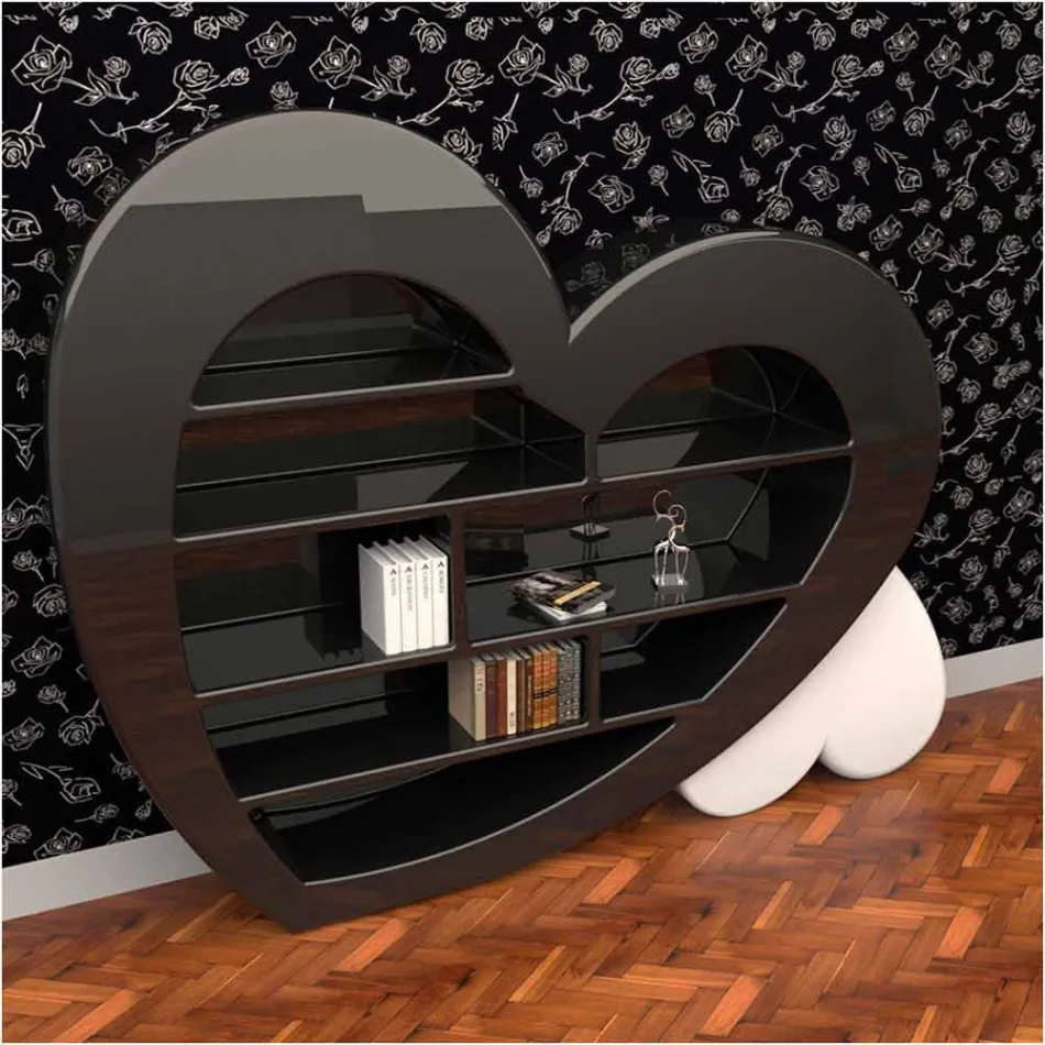 Design bogreol i Adamantx® Cuore Made in Italy Viadurini