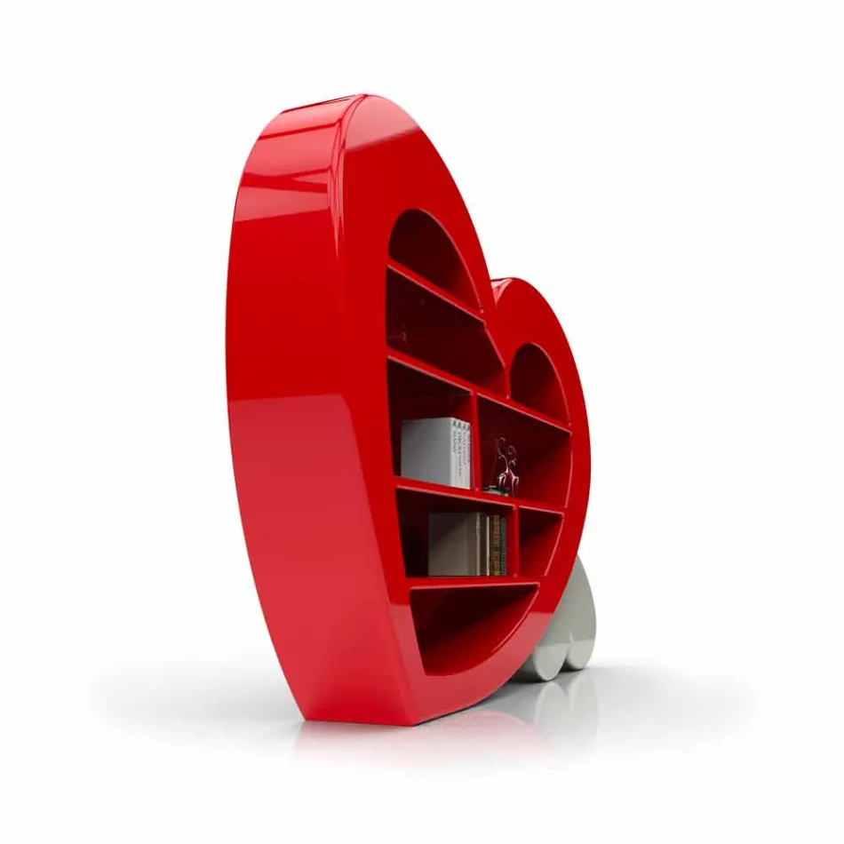 Design bogreol i Adamantx® Cuore Made in Italy Viadurini