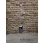 Fritstående søjle reol i gennemsigtig akryl krystal - Corrige Viadurini