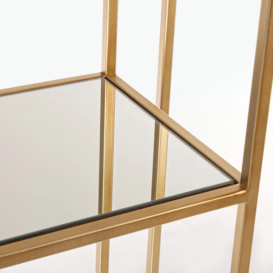 Fritstående stål- og glashylder Bogreol Elegant design - Noralea Viadurini