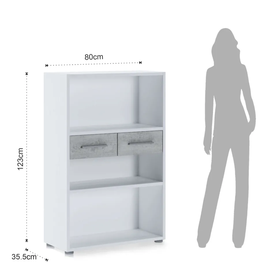 Melaminbelagt træ reol i forskellige størrelser - blik Viadurini