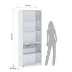 Melaminbelagt træ reol i forskellige størrelser - blik Viadurini