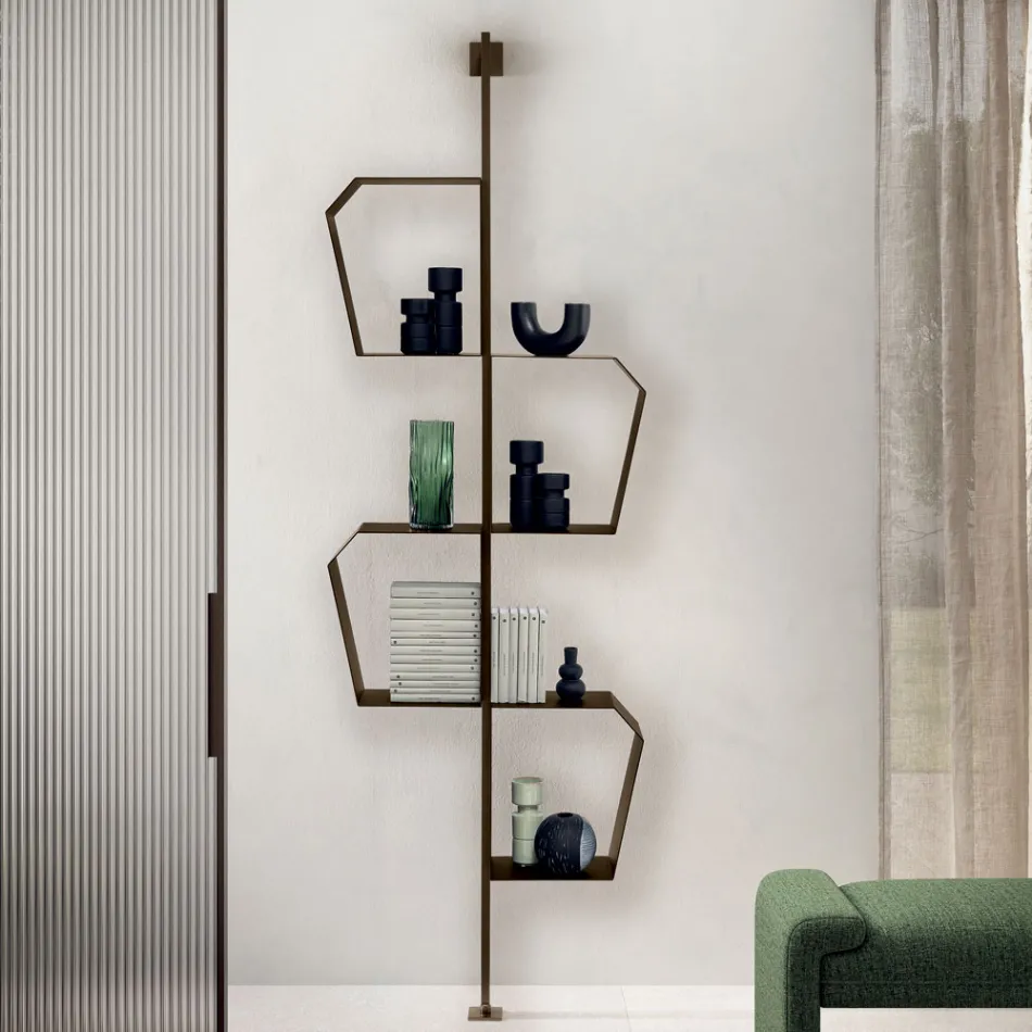 Malet metalreol med justerbare ben Lavet i Italien - Fernanda Viadurini