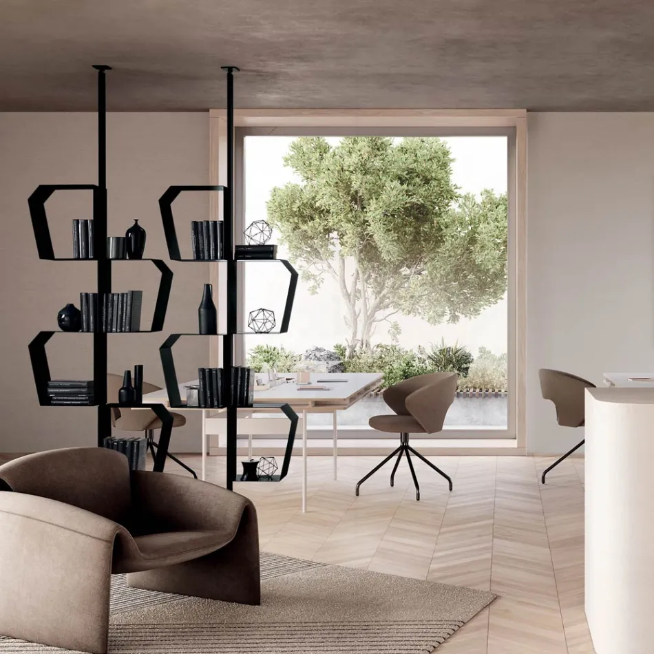 Malet metalreol med justerbare ben Lavet i Italien - Fernanda Viadurini