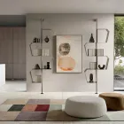 Malet metalreol med justerbare ben Lavet i Italien - Fernanda Viadurini