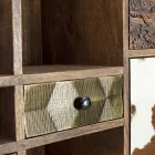 Mango-reol og genbrugsskuffer med Homemotion-dekorationer - Auriel Viadurini