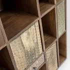 Mango-reol og genbrugsskuffer med Homemotion-dekorationer - Auriel Viadurini