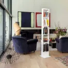 Moderne gulvreol med hvidmetalshylder fremstillet i Italien - Bolivia Viadurini