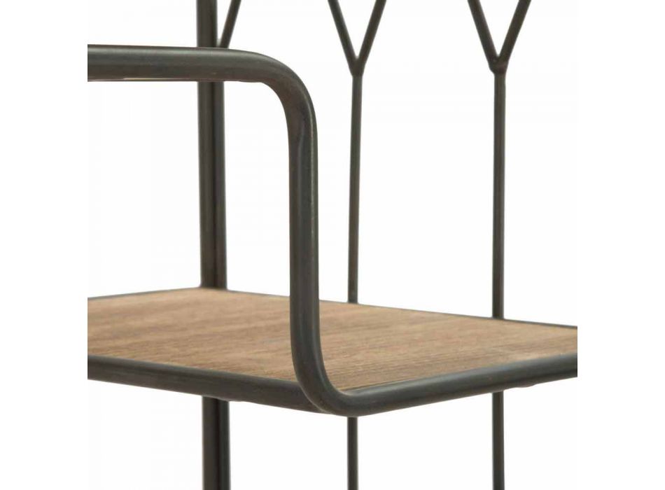 Moderne gulvhylde i industriel stil design i jern og MDF - Chuck Viadurini