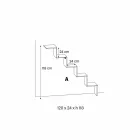 Reol til genstande på væggen Originaldesign i glasstige - Volano Viadurini