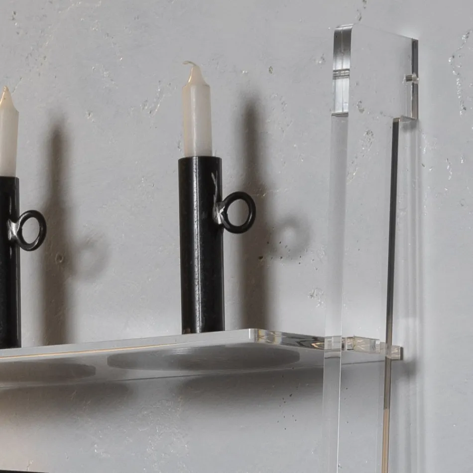 Stue reol i gennemsigtig akryl krystal 2 størrelser - Parotta Viadurini