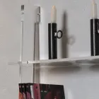 Stue reol i gennemsigtig akryl krystal 2 størrelser - Parotta Viadurini