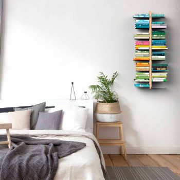 Moderne træhængende bogreol Zia Bice vægmonteret Italien