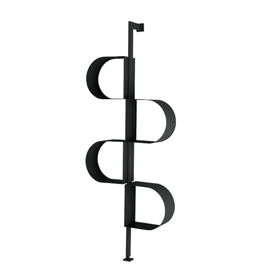 Fatima malet metal lodret bogreol med justerbare ben Viadurini