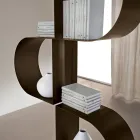 Fatima malet metal lodret bogreol med justerbare ben Viadurini