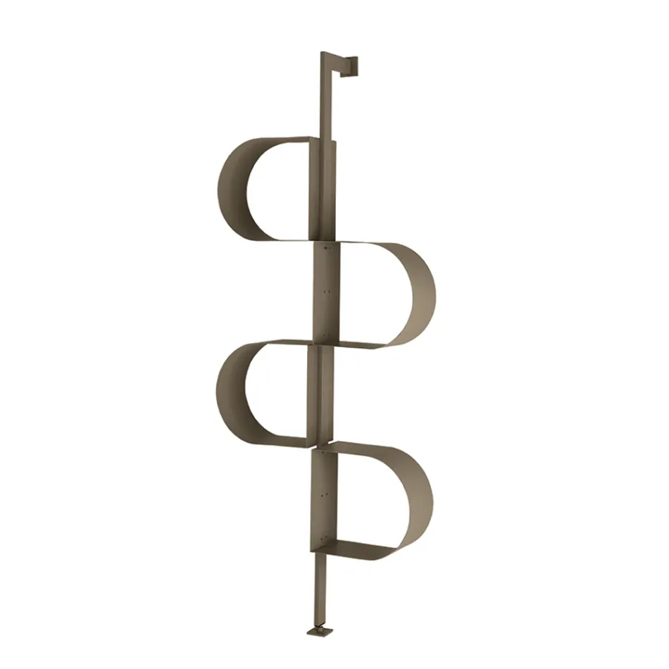 Fatima malet metal lodret bogreol med justerbare ben Viadurini
